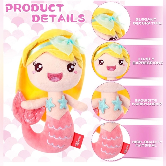 Cute Little Mermaid Princess Plush Toys Stuffed Animals - Picture 5 of 5
